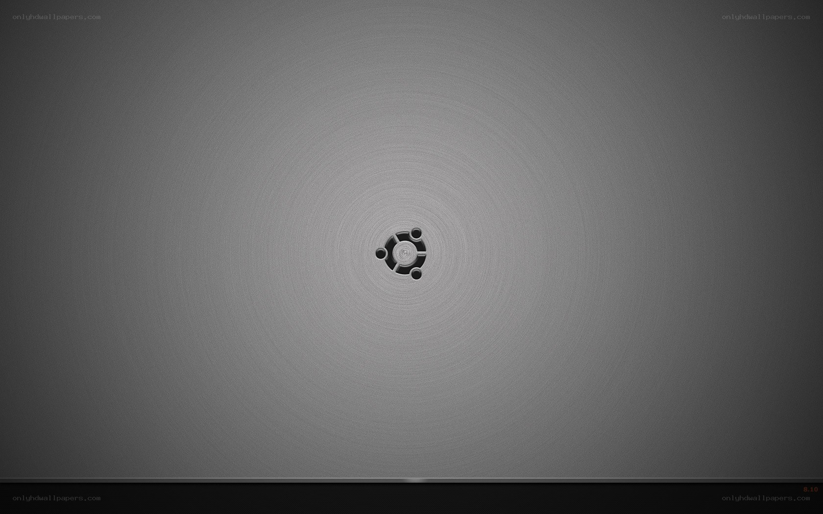 Ubuntu logo on metal surface