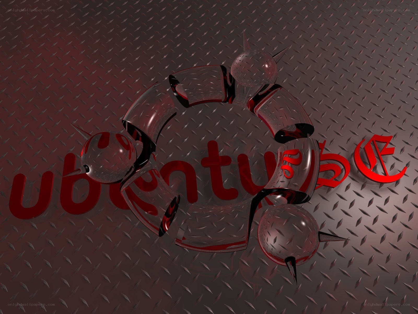 Ubuntu logo on metal surface