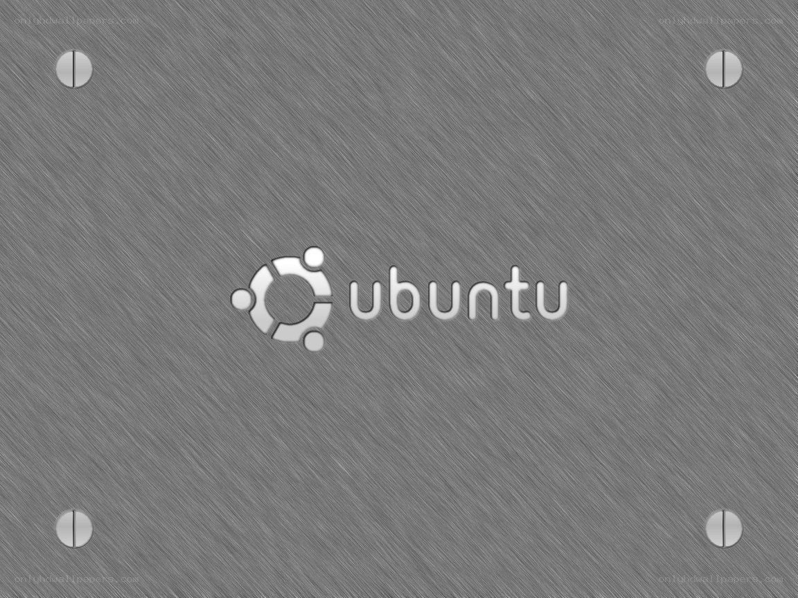 Ubuntu logo on metal surface