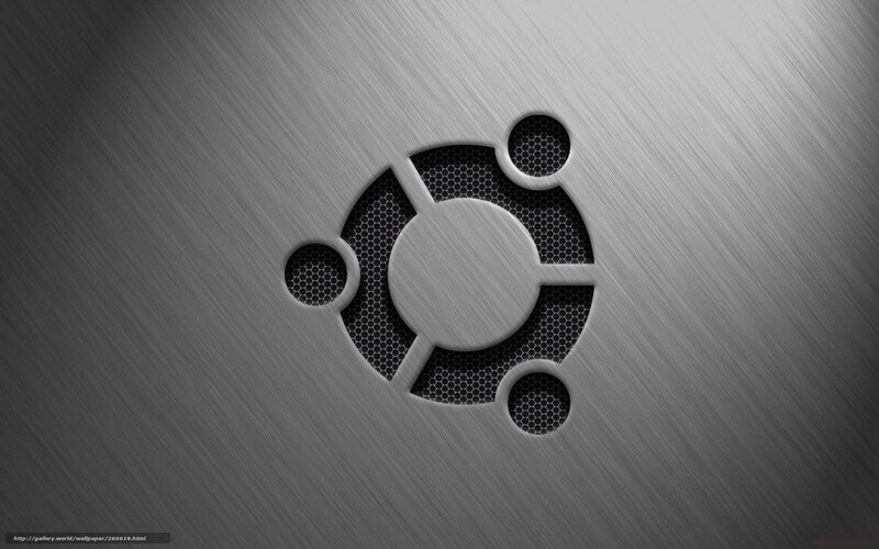 Ubuntu logo on metal