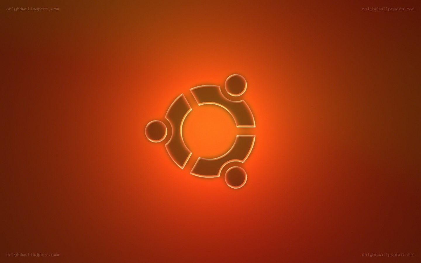 Ubuntu logo on orange background