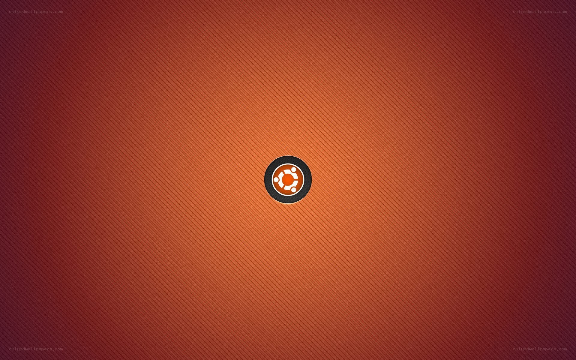 Ubuntu logo on orange background