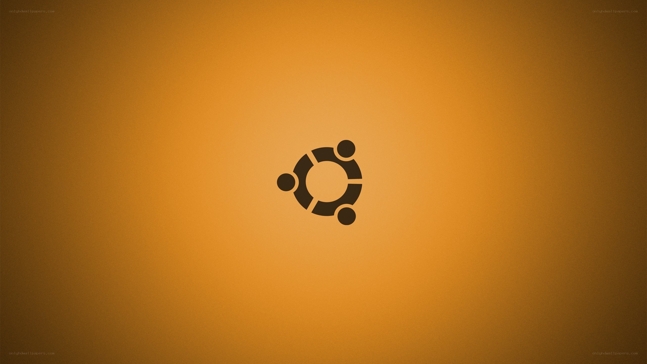 Ubuntu logo on orange background