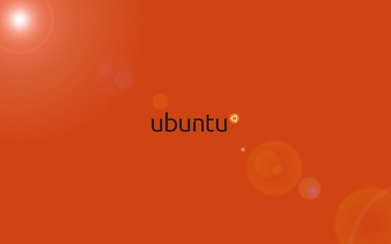 Ubuntu Logo on Orange — Calm
