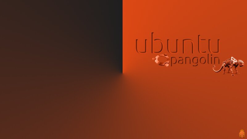 Ubuntu Logo on Orange — Minimalist