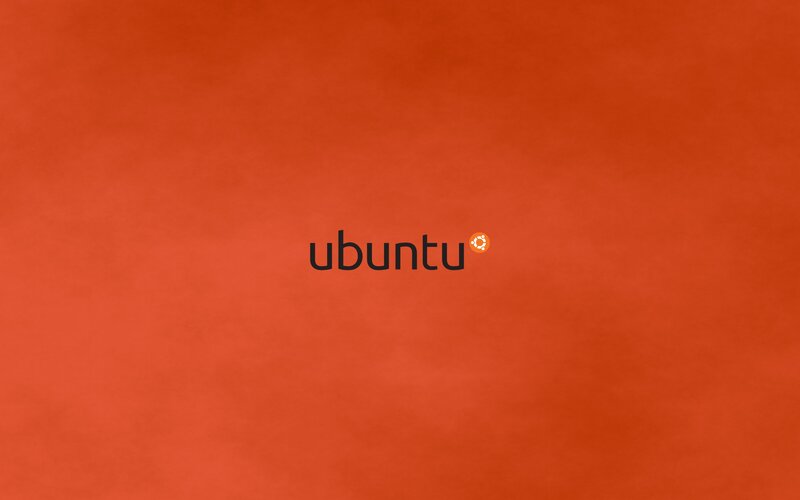 Ubuntu Logo on Orange — Neutral, Minimalist