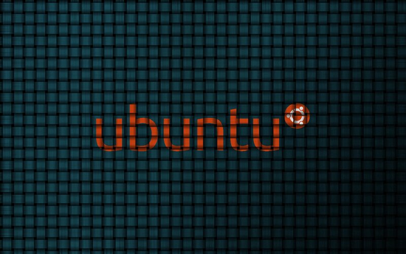 Ubuntu Logo on Patterned Background — Black