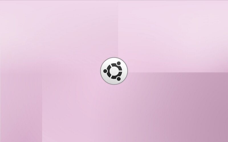 Ubuntu Logo on Pink Background