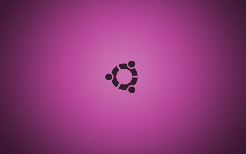 Ubuntu logo on purple