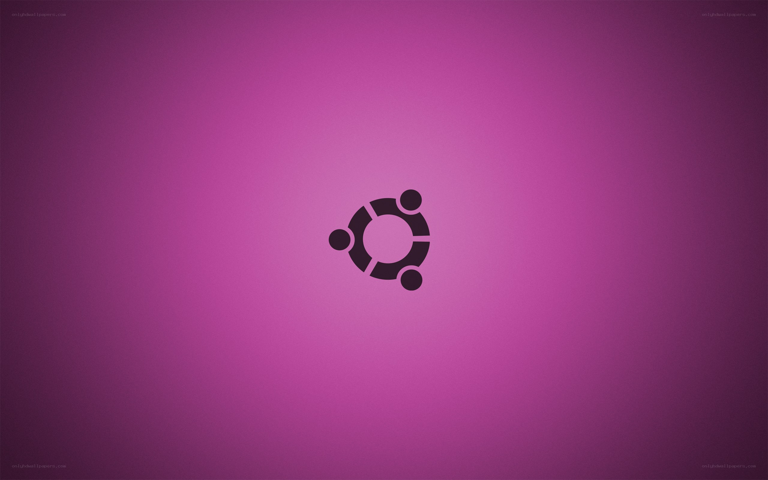 Ubuntu logo on purple