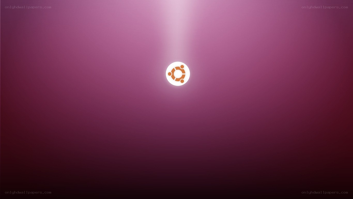 Ubuntu logo on purple background