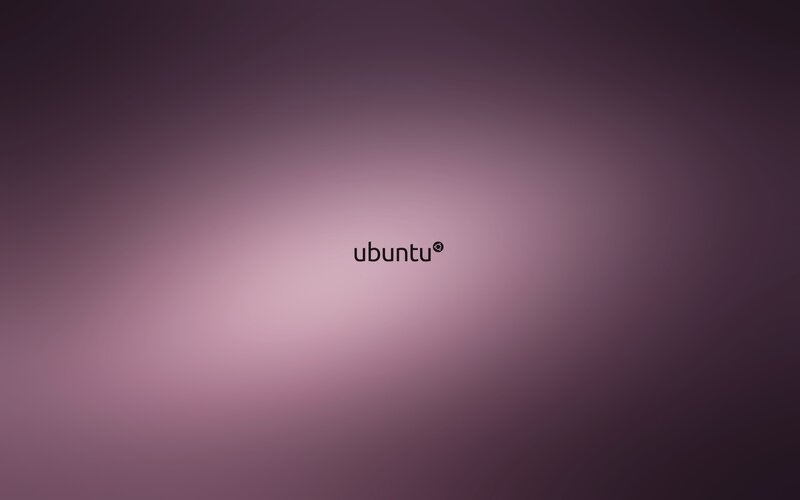 Ubuntu logo on purple background