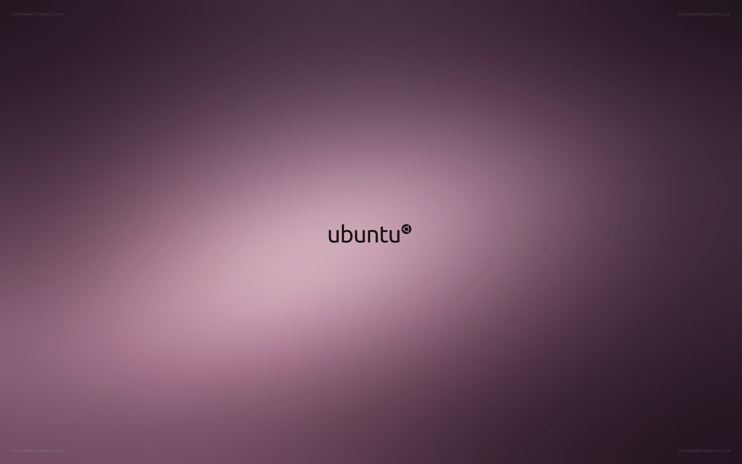 Ubuntu logo on purple background