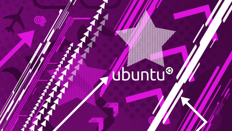 Ubuntu Logo on Purple Background — Dynamic