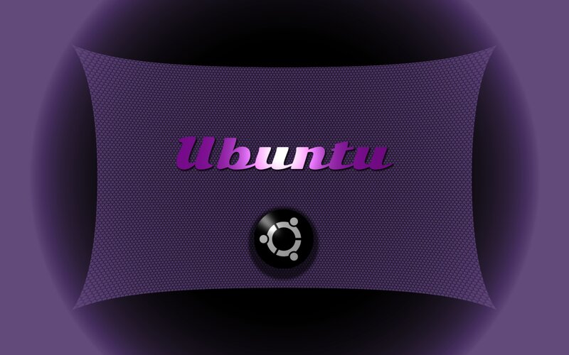 Ubuntu Logo on Purple Background — Minimalist