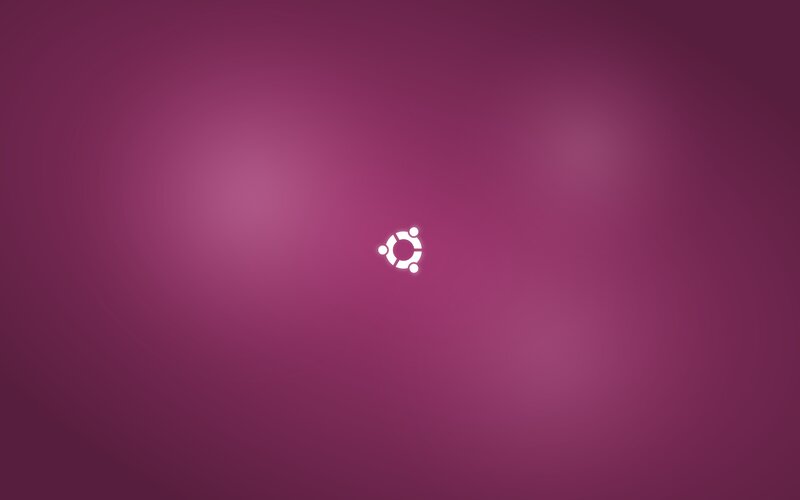 Ubuntu Logo on Purple — Calm