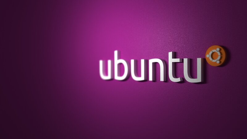 Ubuntu Logo on Purple — Minimalist, 3d Render