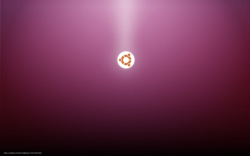 Ubuntu Logo on Purple — Minimalist, Digital Art, Light Beam