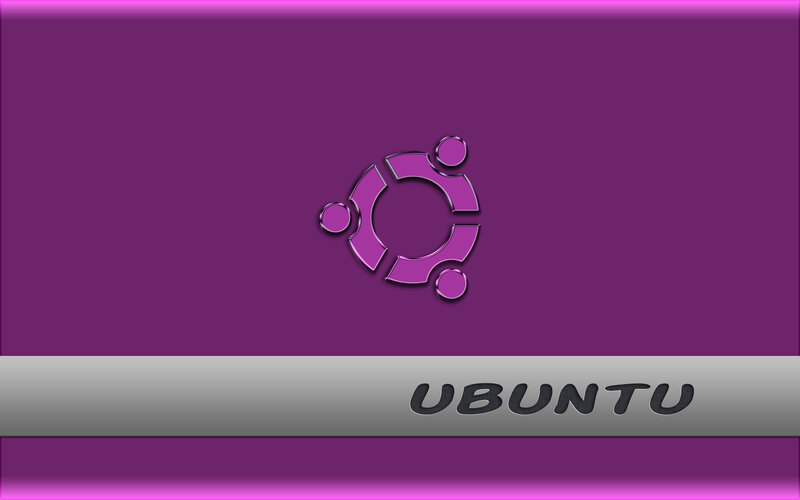 Ubuntu Logo on Purple — Minimalist, Digital Art