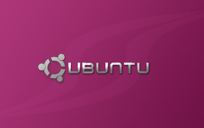 Ubuntu Logo on Purple — Minimalist
