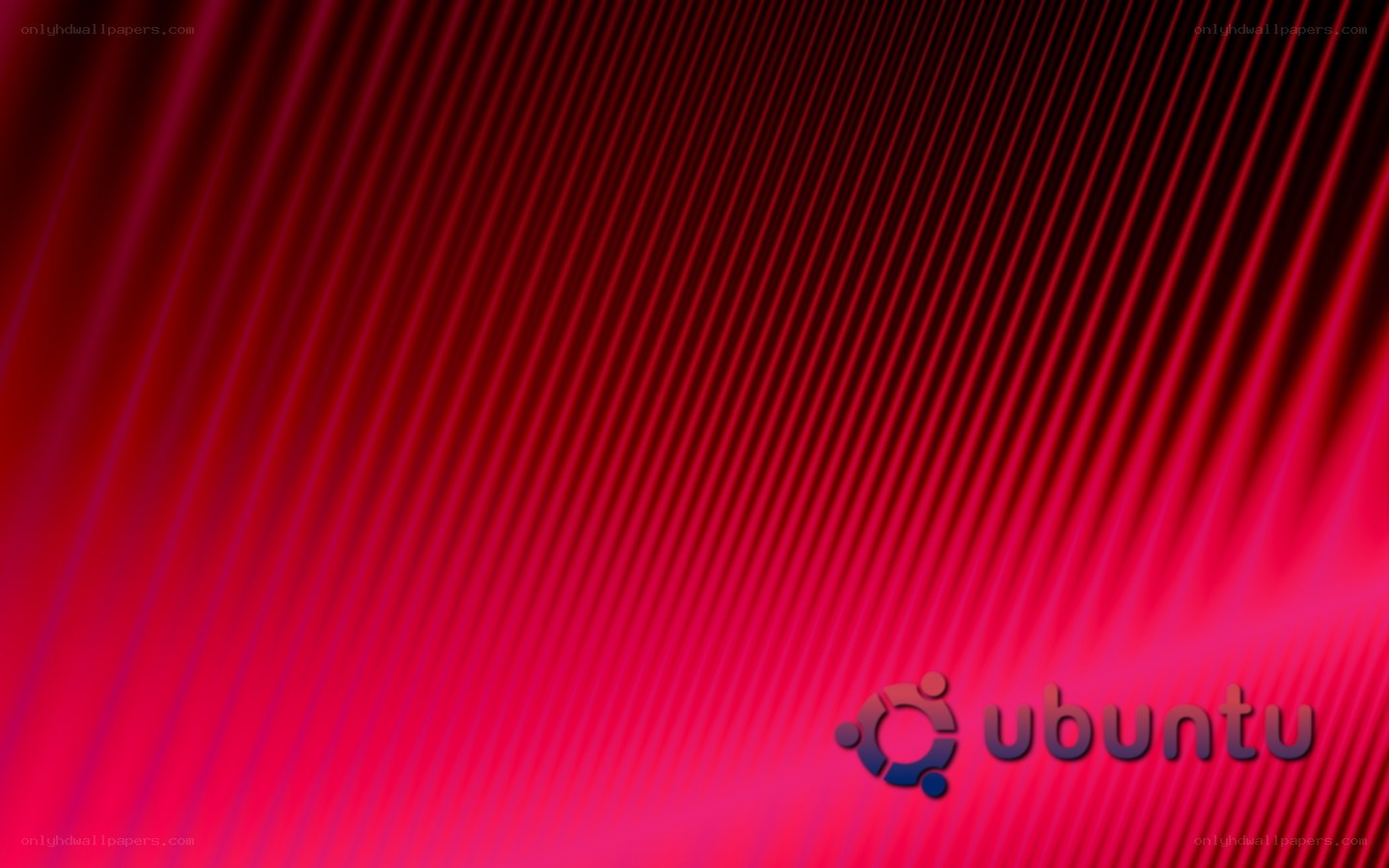 Ubuntu logo on red background