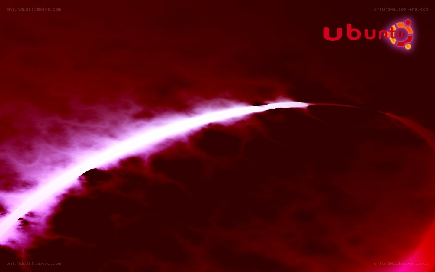 Ubuntu logo on red background