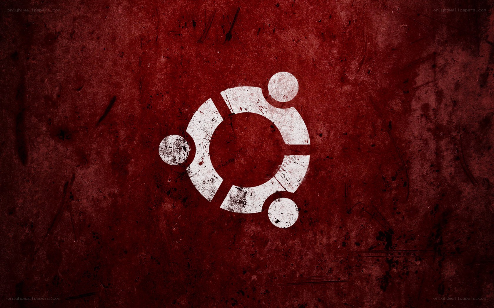 Ubuntu logo on red background