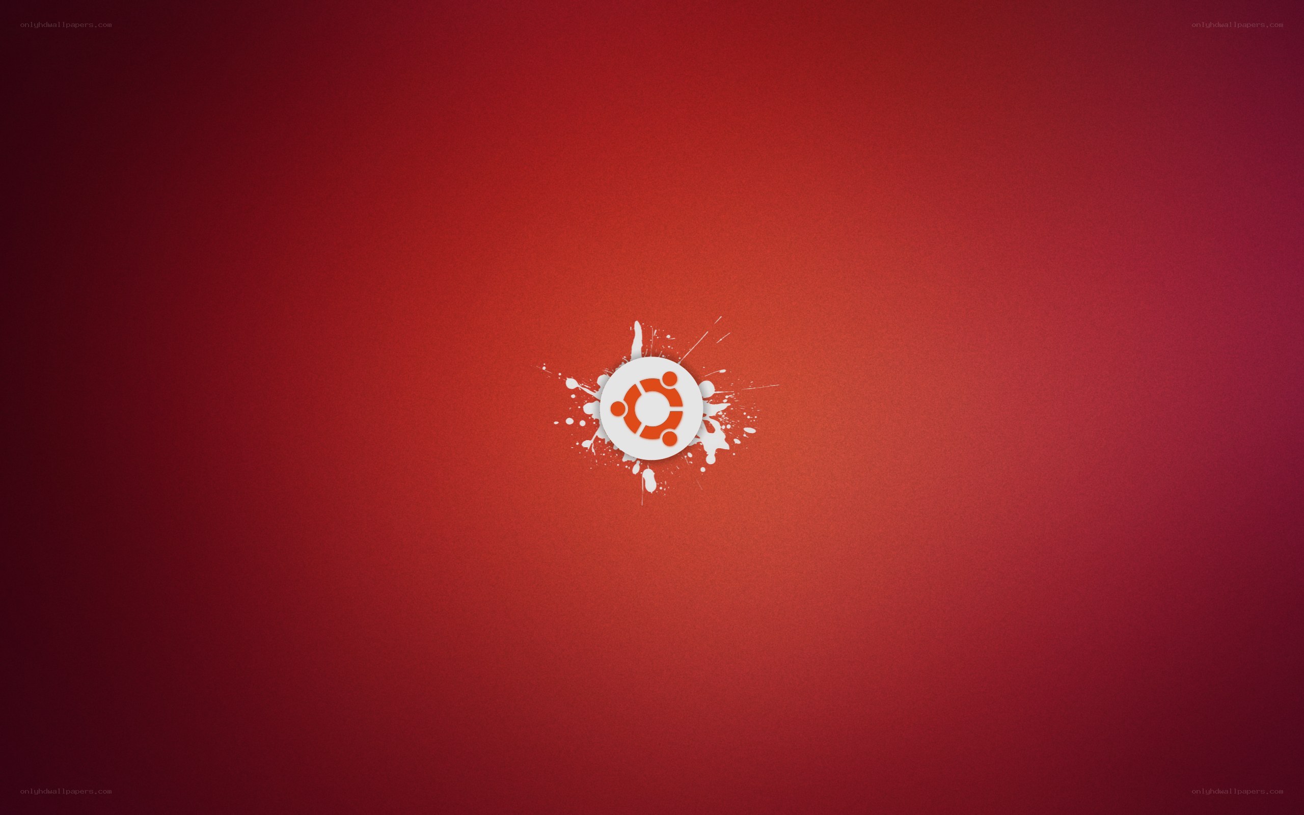 Ubuntu logo on red background