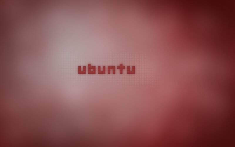 Ubuntu logo on red background