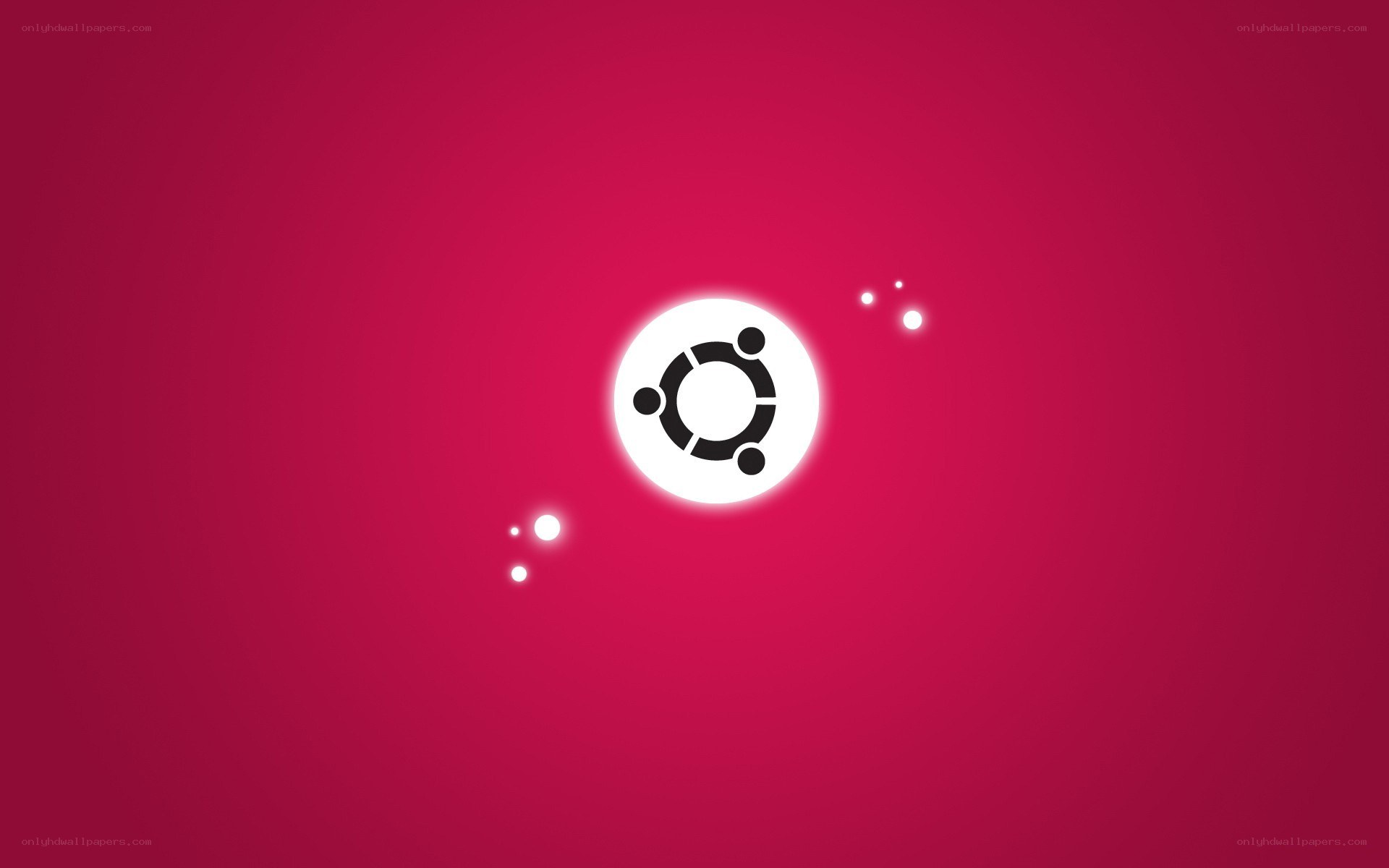 Ubuntu logo on red background