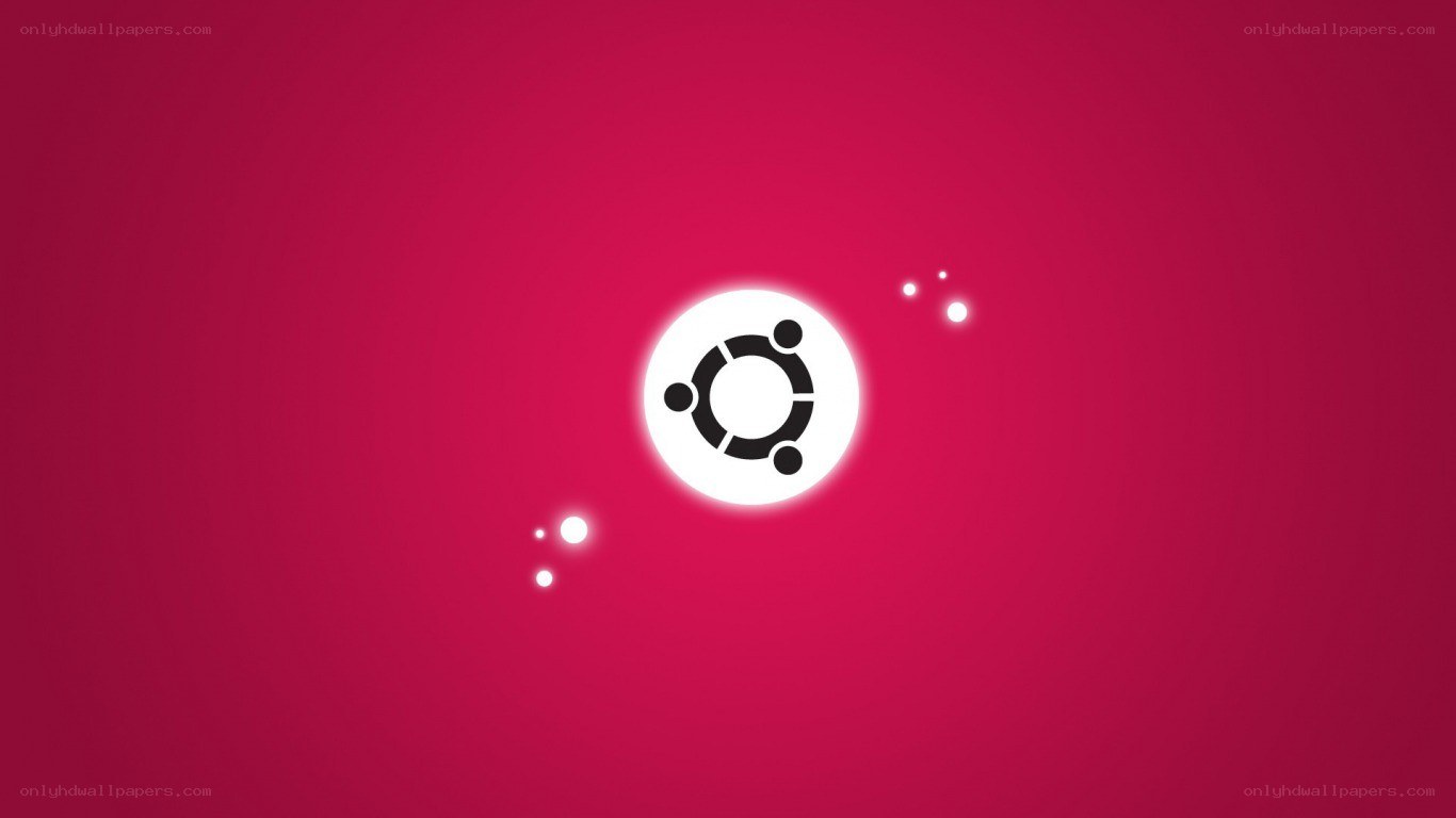Ubuntu logo on red background