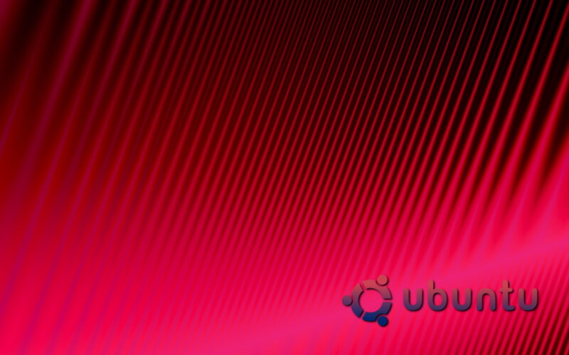 Ubuntu Logo on Red Background — Dynamic