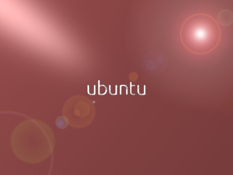 Ubuntu Logo on Red Background — Minimalist, Digital Art