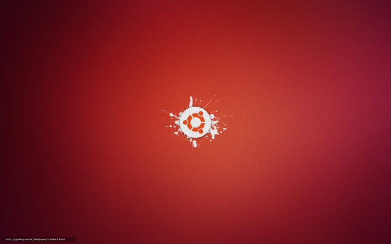 Ubuntu logo on red background