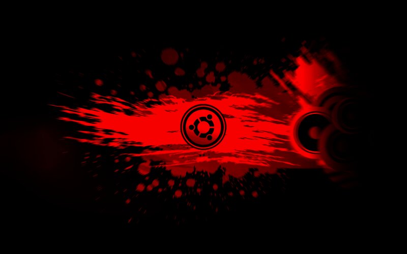 Ubuntu Logo on Red Splash