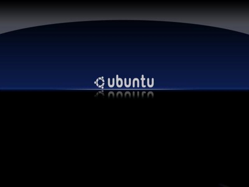 Ubuntu Logo on Screen — Blue