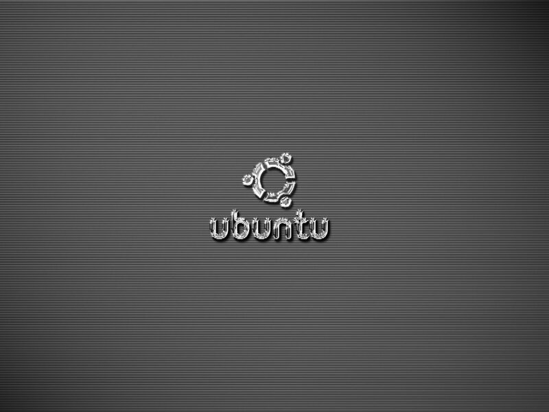 Ubuntu Logo on Screen — Gray, Neutral