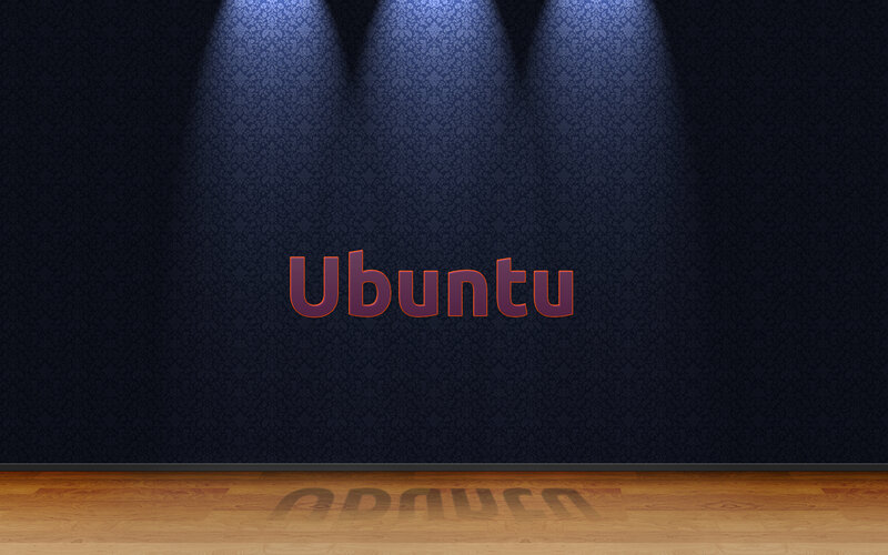 Ubuntu logo on stage