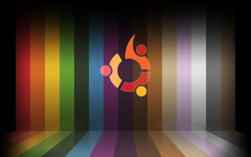 Ubuntu Logo on Stripes