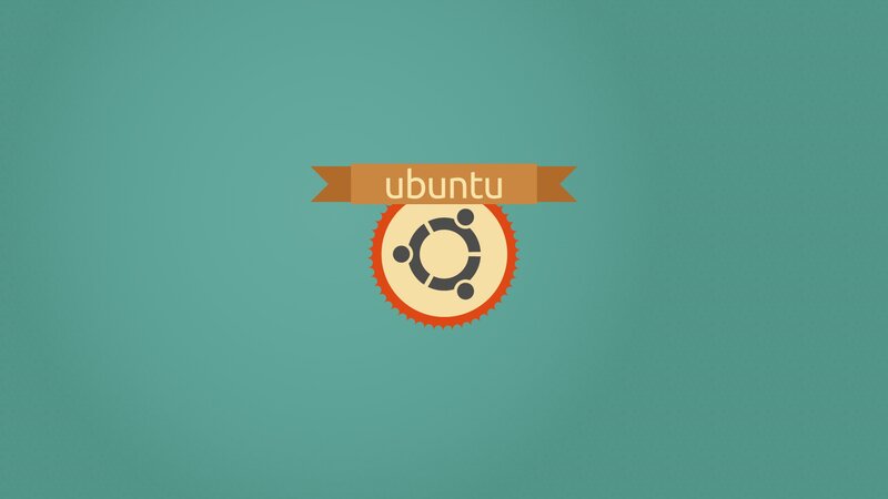 Ubuntu Logo on Teal