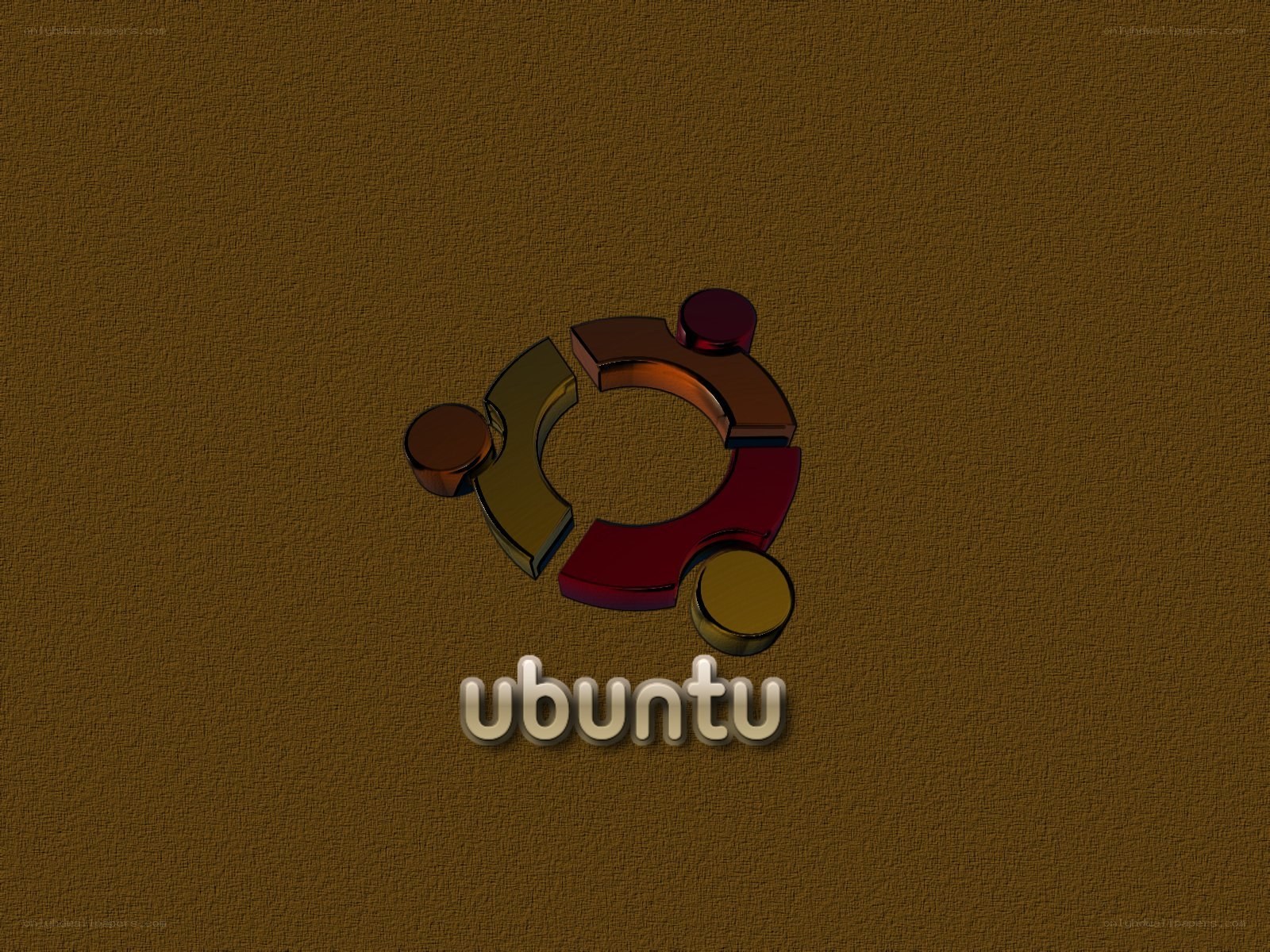 Ubuntu logo on textured background