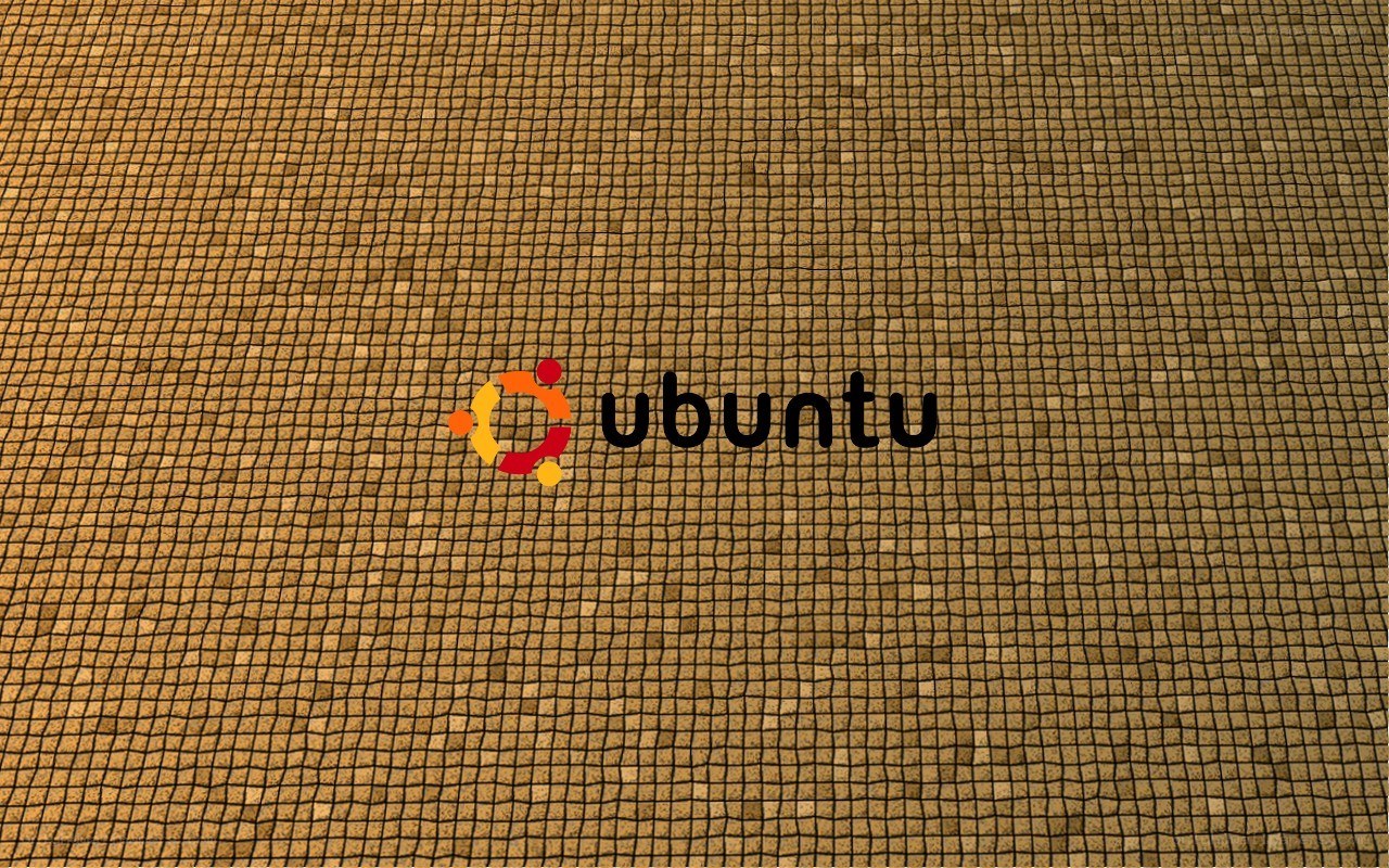 Ubuntu logo on textured background