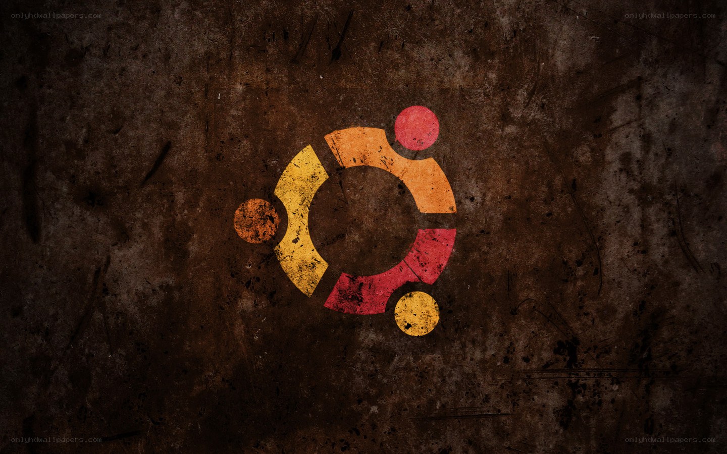Ubuntu logo on textured background