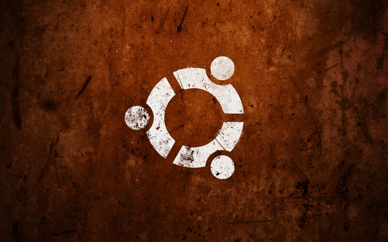Ubuntu logo on textured background