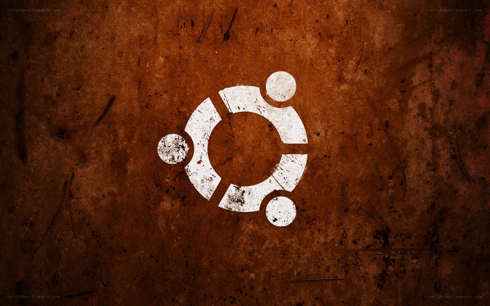Ubuntu logo on textured background