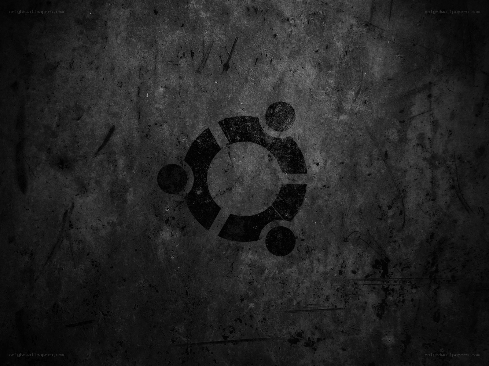 Ubuntu logo on textured background