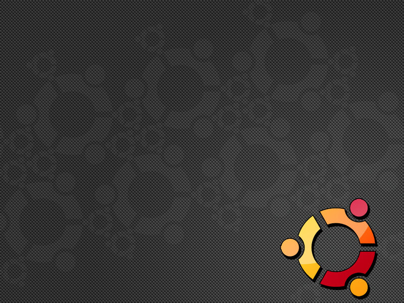 Ubuntu Logo on Textured Background — Black
