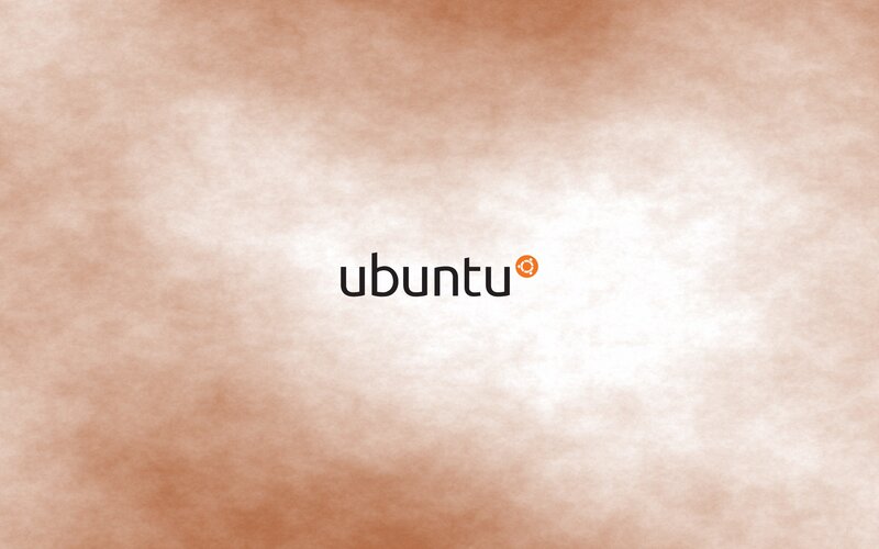 Ubuntu Logo on Textured Background — Brown, Neutral