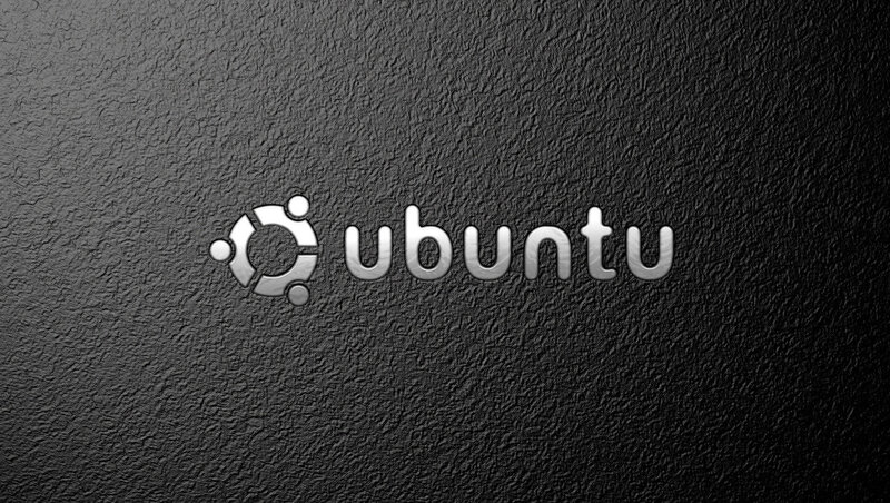 Ubuntu Logo on Textured Surface