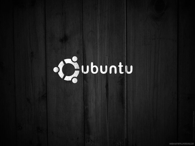 Ubuntu Logo on Wood — Black, Neutral